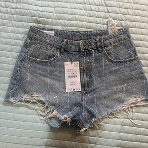 ZARA rhinestone shorts 8